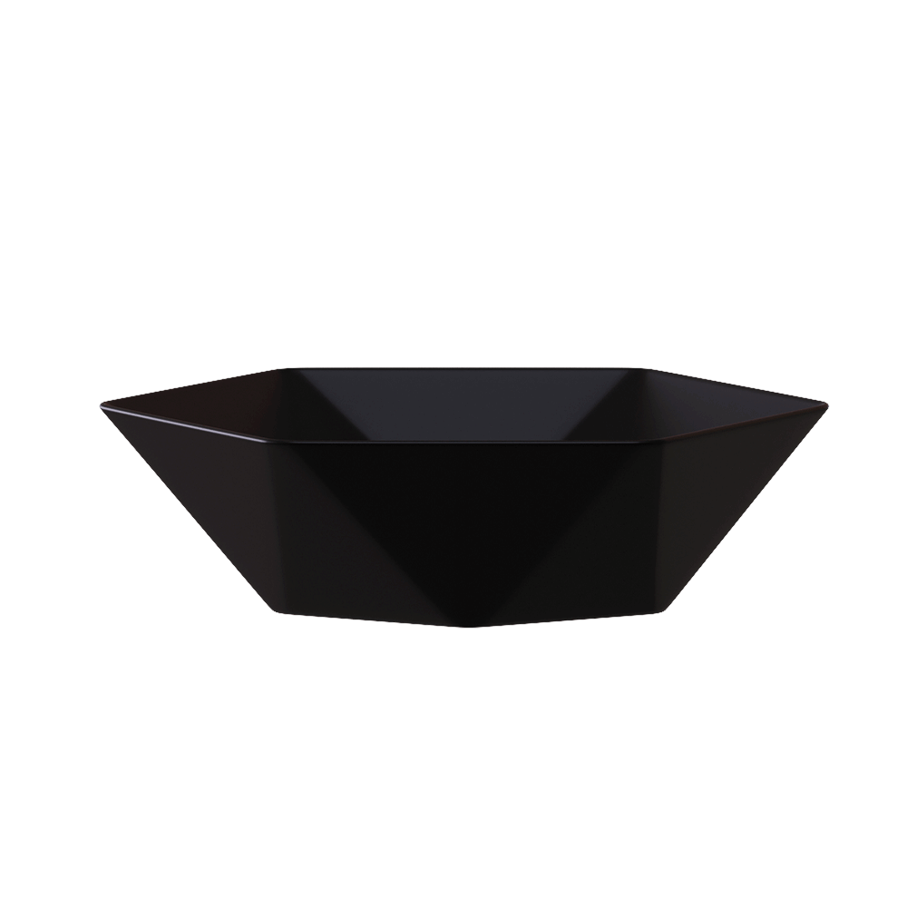 Umywalka nablatowa ceramiczna - black - DIAMENT 48 cm