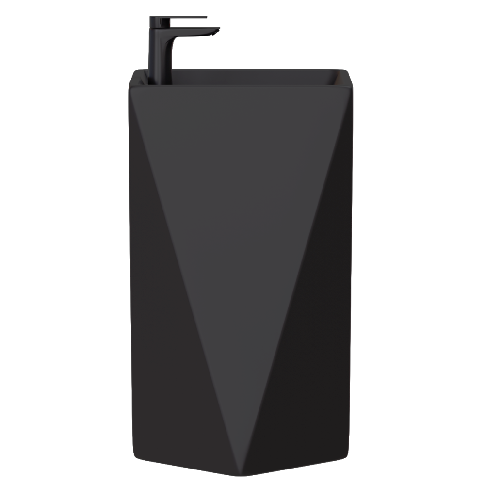 Zestaw WC kompakt + umywalka wolnostojąca DIAMENT BLACK - SWISS MEYER