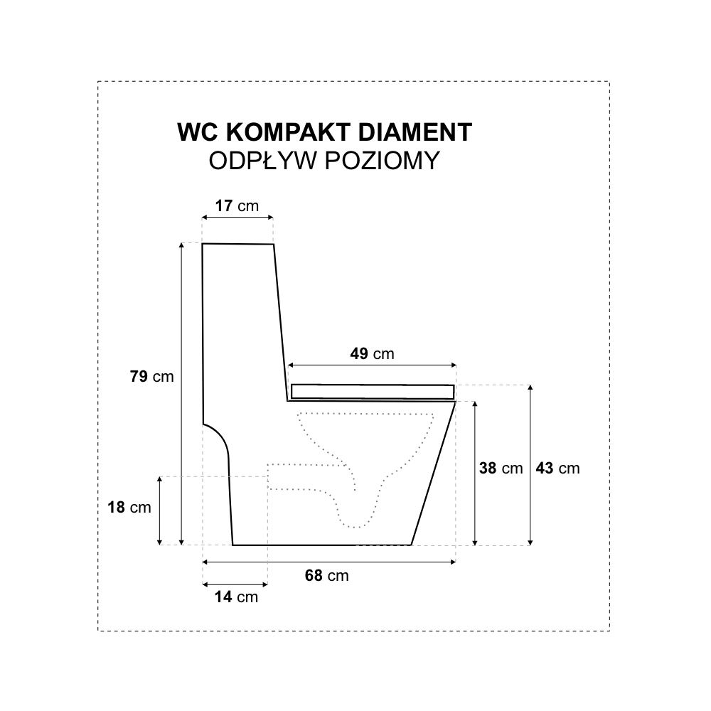 Zestaw WC kompakt + umywalka wolnostojąca DIAMENT BLACK - SWISS MEYER