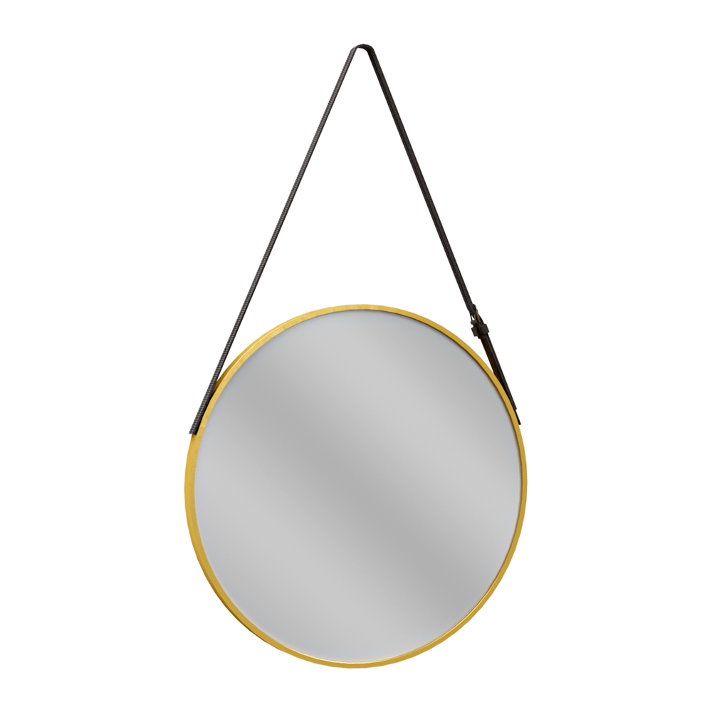 Lustro łazienkowe okrągłe wiszące na pasku - 60 cm - MC 34 - SWISS MEYER