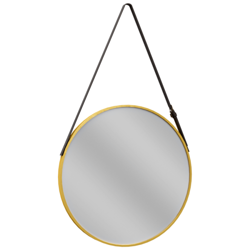 Lustro łazienkowe okrągłe wiszące na pasku - 60 cm - MC 34 - SWISS MEYER