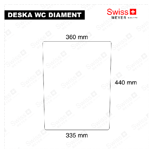 Deska sedesowa do WC DIAMENT biała wolnoopadająca