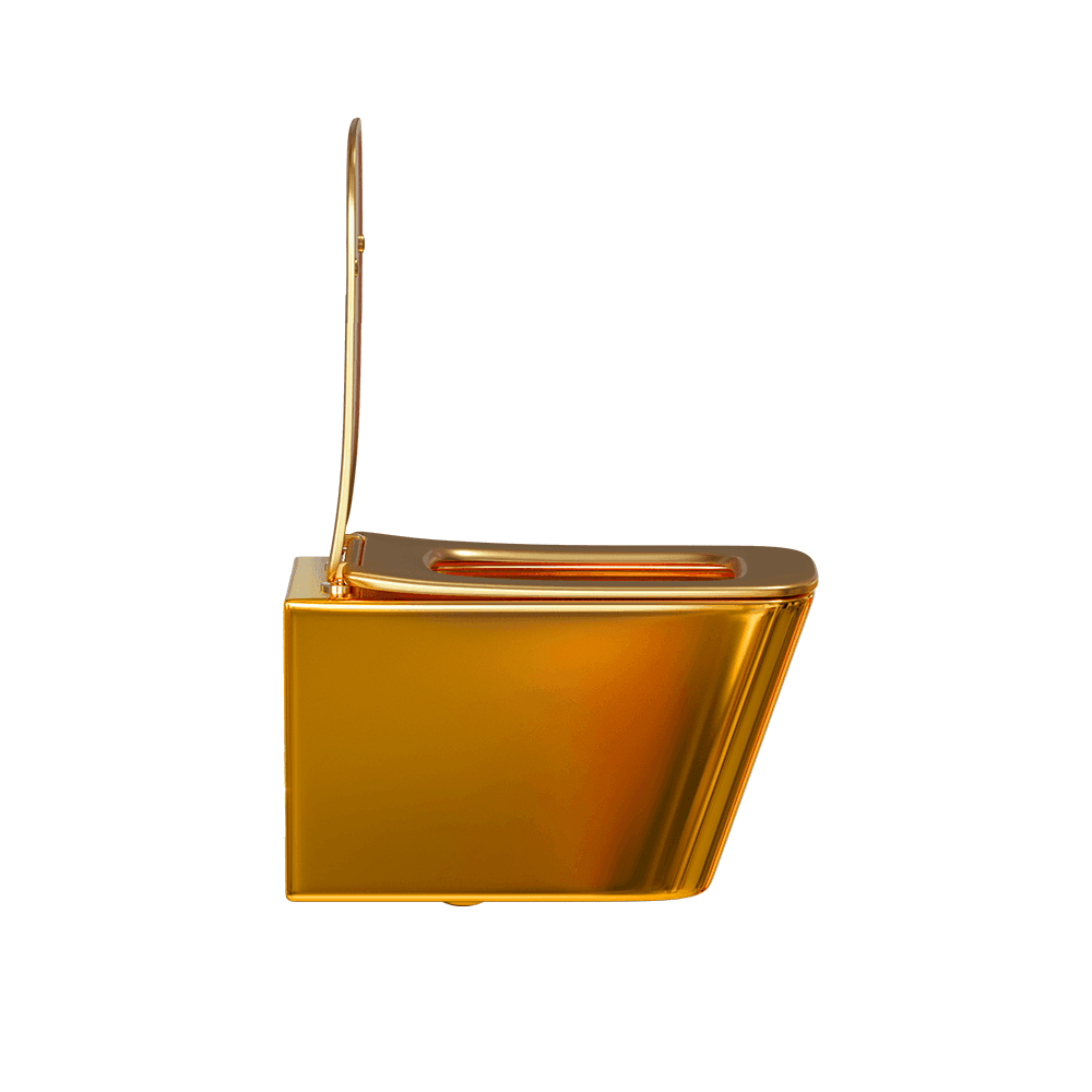 Misa WC podwieszana IVONA złota – bezrantowa rimless – SWISS MEYER