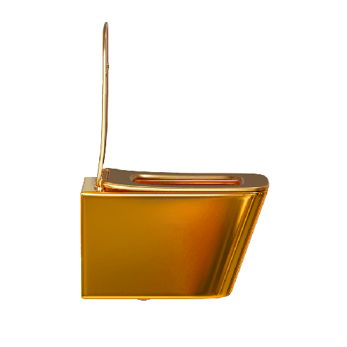Misa WC podwieszana IVONA złota – bezrantowa rimless – SWISS MEYER