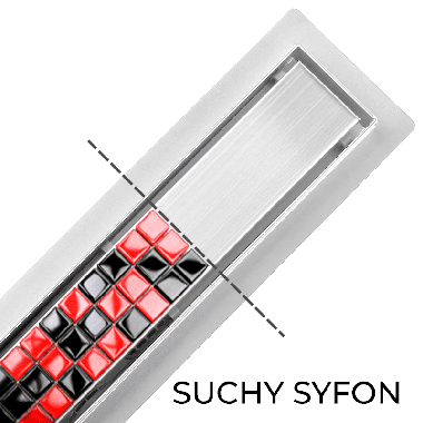Odpływ liniowy 100 cm - 2w1 SS  - pod płytkę - SWISS MEYER