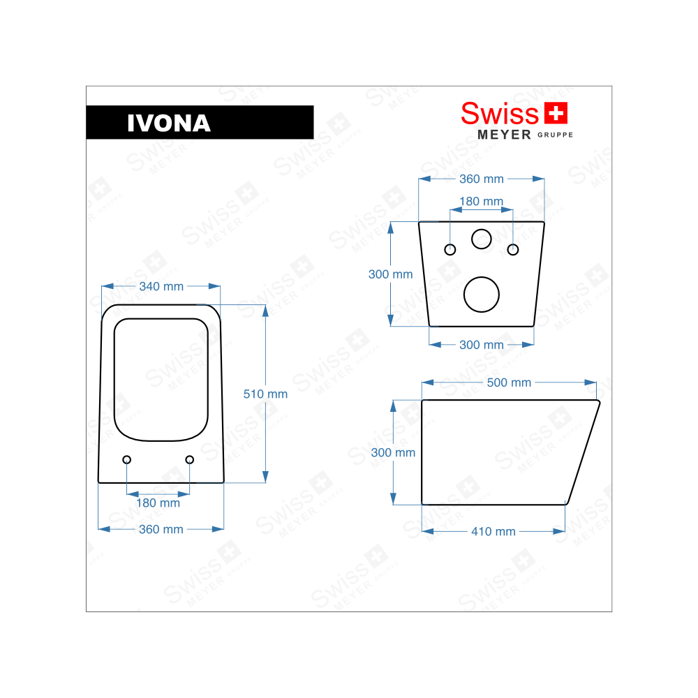Misa WC podwieszana IVONA złota – bezrantowa rimless – SWISS MEYER