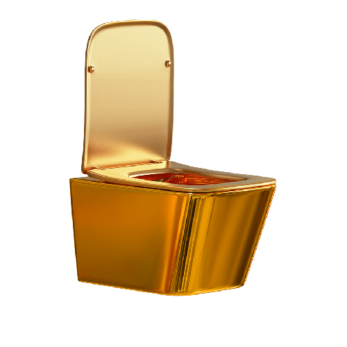 Zestaw Stelaż podtynkowy z misą WC podwieszaną IVONA złota SWISS MEYER