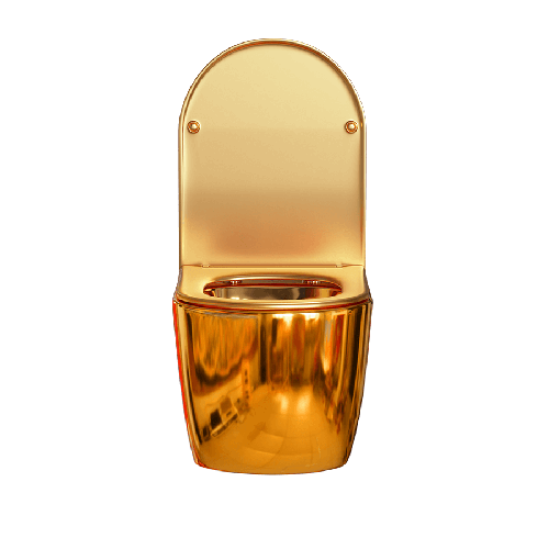 Zestaw Stelaż podtynkowy z misą WC podwieszaną KATRINA złota SWISS MEYER