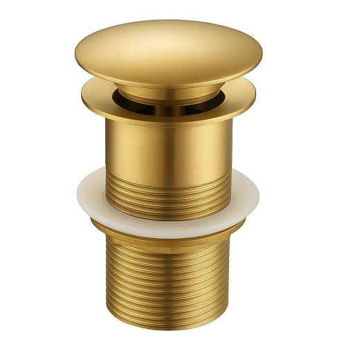 Korek umywalkowy klik klak mosiężny ZŁOTY - bez przelewu