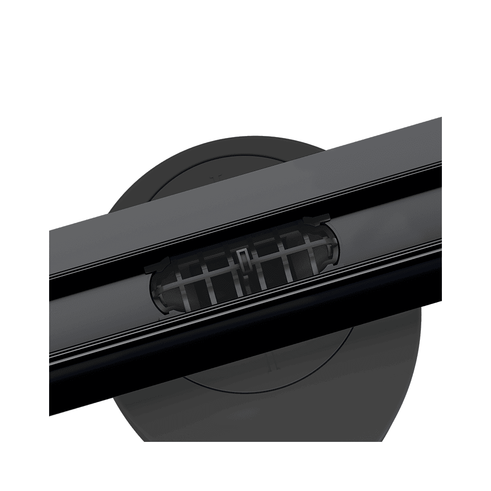 Odpływ liniowy 80 cm czarny - SLIM 360 SS - obrotowy - SWISS MEYER