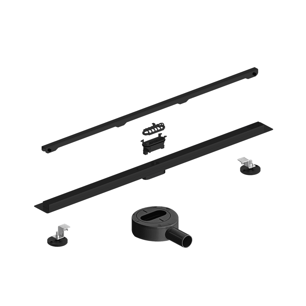 Odpływ liniowy 80 cm czarny - SLIM 360 SS - obrotowy - SWISS MEYER