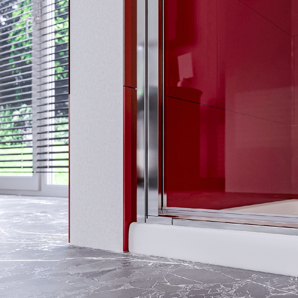 Drzwi prysznicowe składane łamane - MS200 - szkło przezroczyste 6mm – SWISS MEYER