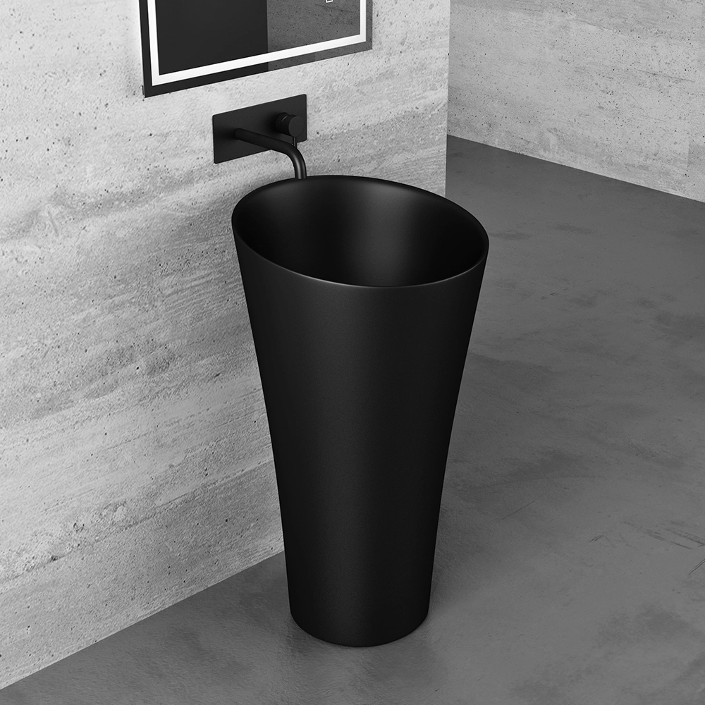 Umywalka wolnostojąca z konglomeratu czarna - MIDA SWISS MEYER