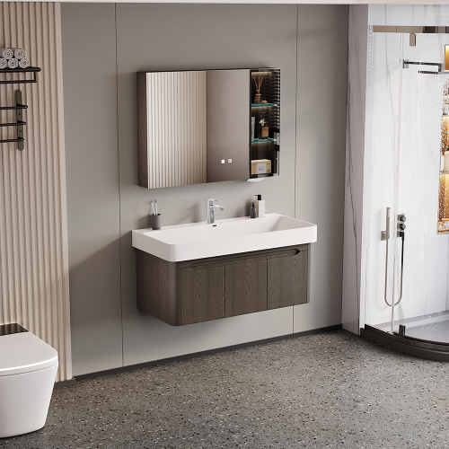 Zestaw Szafka - 100cm, umywalka, lustro z szafką - SU-840 - SWISS MEYER