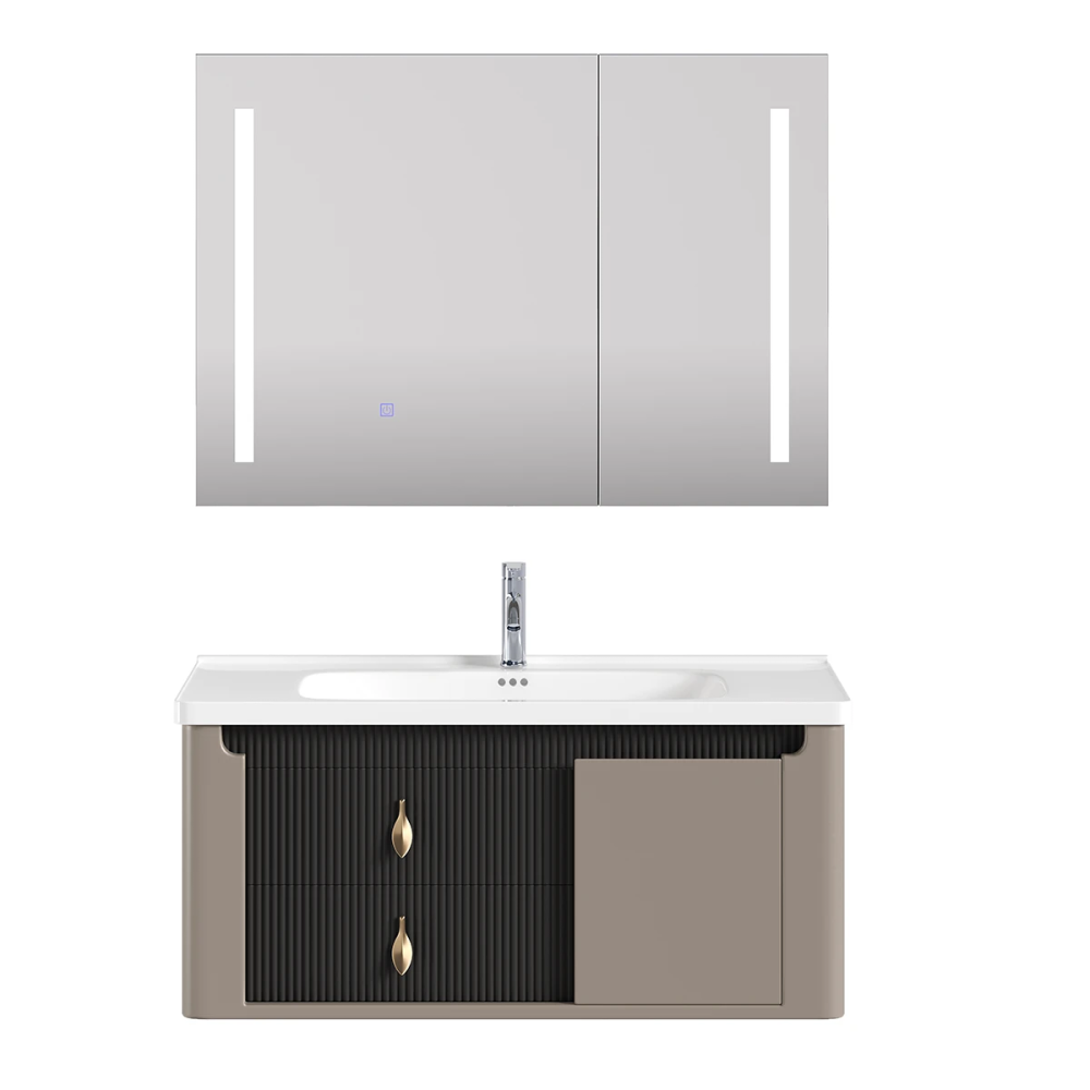 Zestaw Szafka - 100cm, umywalka, lustro z szafką - SU-6021 - SWISS MEYER