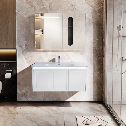 Zestaw Szafka - 100cm, umywalka, lustro z szafką - SU-812 - SWISS MEYER