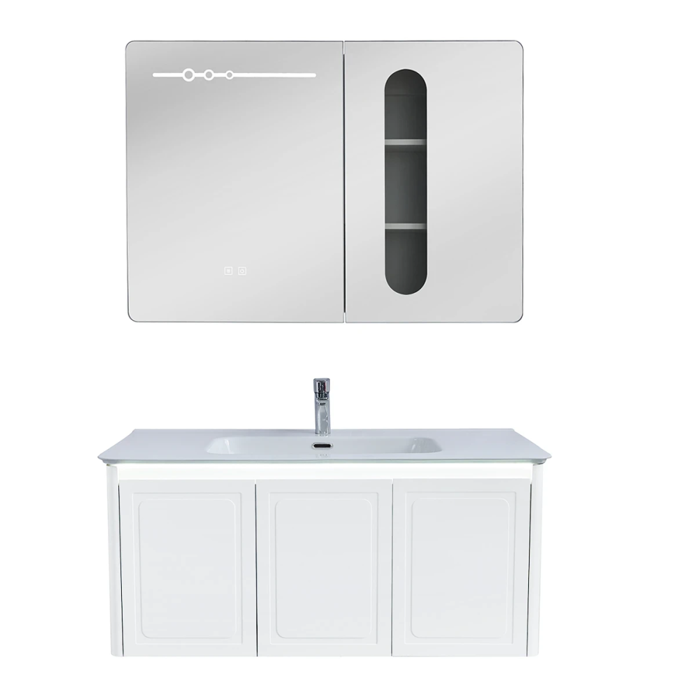 Zestaw Szafka - 100cm, umywalka, lustro z szafką - SU-812 - SWISS MEYER