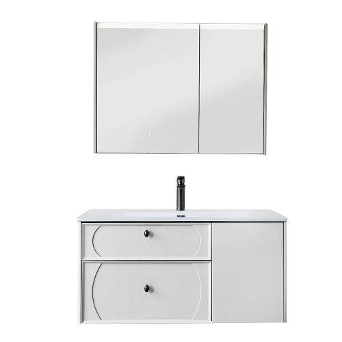 Zestaw Szafka - 100cm, umywalka, lustro z szafką - SU-824 - SWISS MEYER