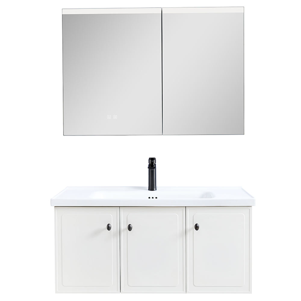 Zestaw Szafka - 100cm, umywalka, lustro z szafką - SU-819 - SWISS MEYER