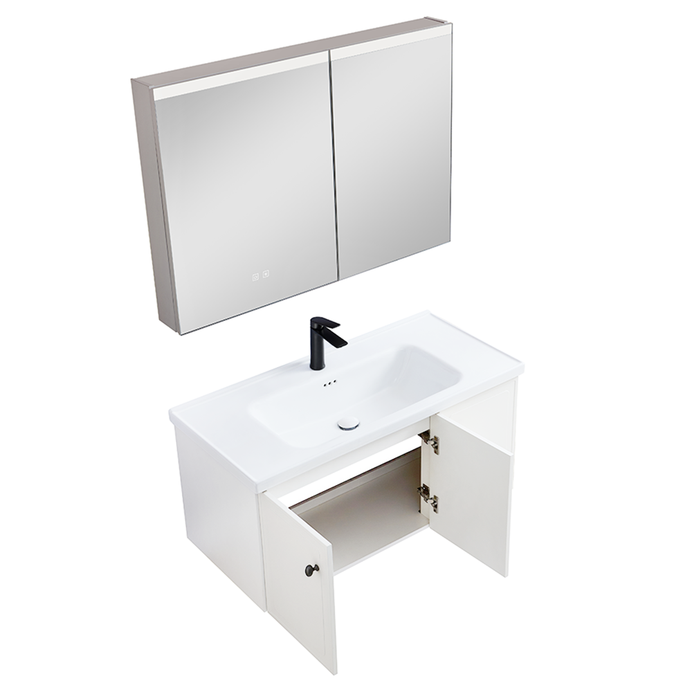 Zestaw Szafka - 100cm, umywalka, lustro z szafką - SU-819 - SWISS MEYER