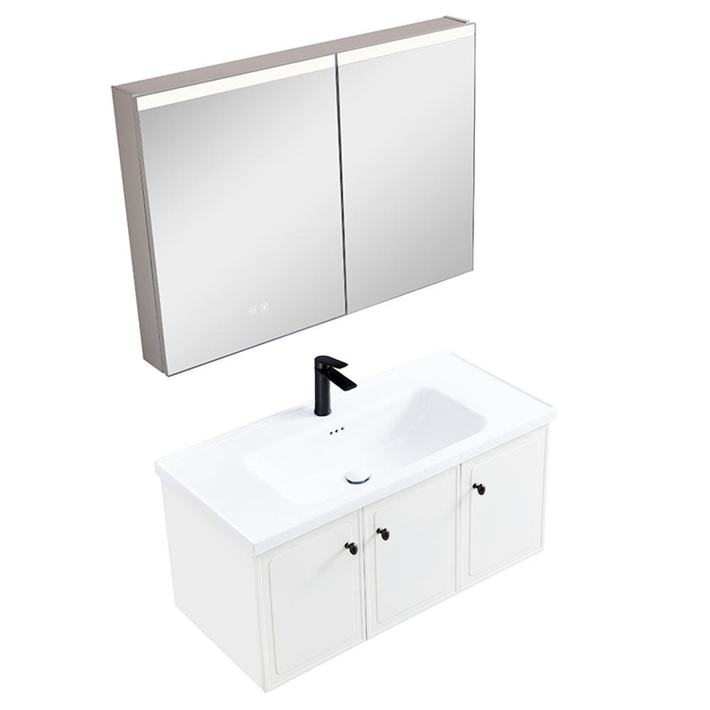 Zestaw Szafka - 100cm, umywalka, lustro z szafką - SU-819 - SWISS MEYER