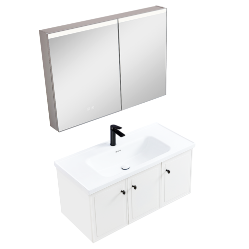 Zestaw Szafka - 100cm, umywalka, lustro z szafką - SU-819 - SWISS MEYER
