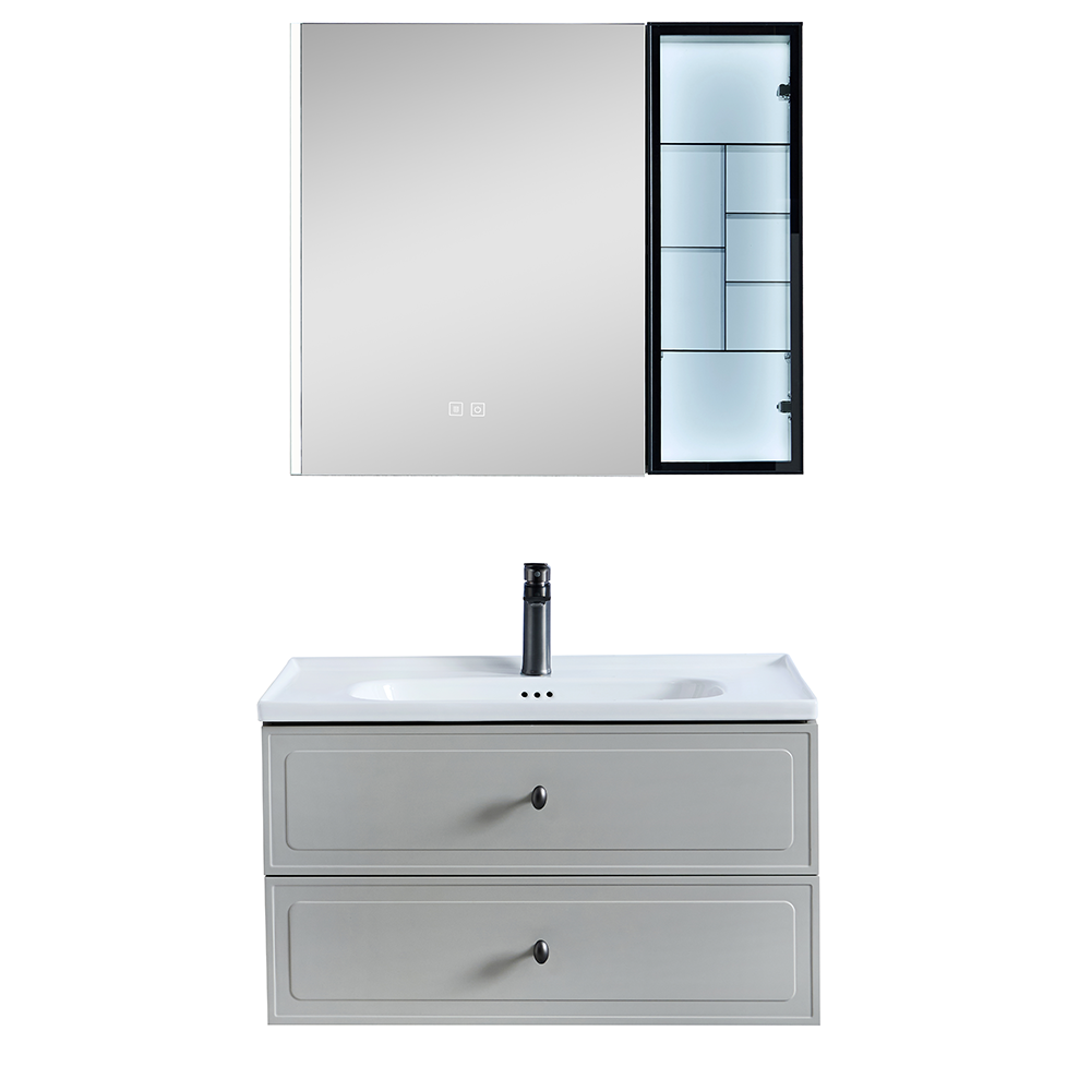 Zestaw Szafka - 80cm, umywalka, lustro z szafką - SU-820 - SWISS MEYER