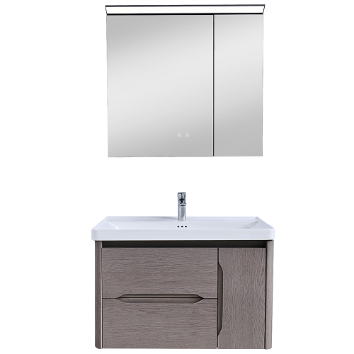 Zestaw Szafka - 80cm, umywalka, lustro z szafką - SU-839 - SWISS MEYER