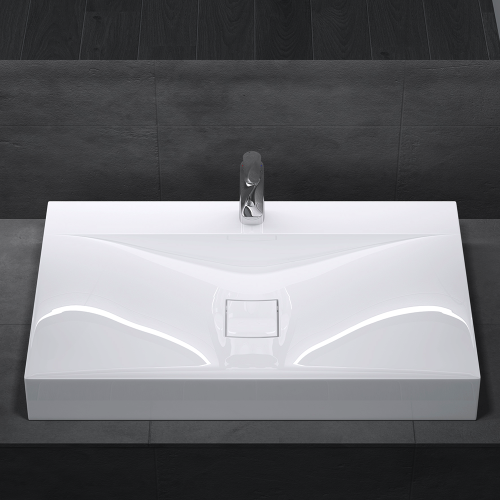 Umywalka nablatowa z konglomeratu - OSLO 60 x 48 cm SWISS MEYER