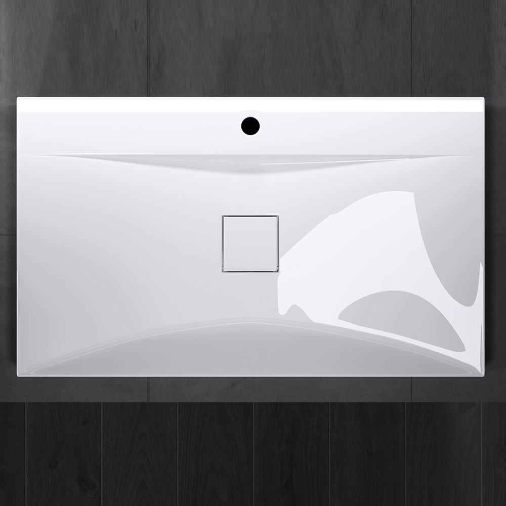 Umywalka nablatowa z konglomeratu - OSLO 60 x 48 cm SWISS MEYER