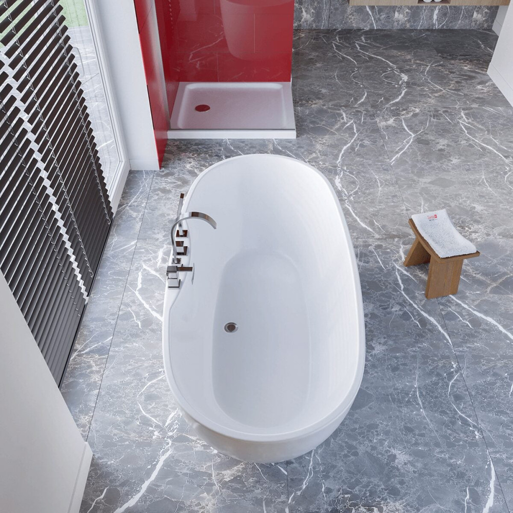 Wanna wolnostojąca z bateriami 170 cm SPA600 - SWISS MEYER exclusive