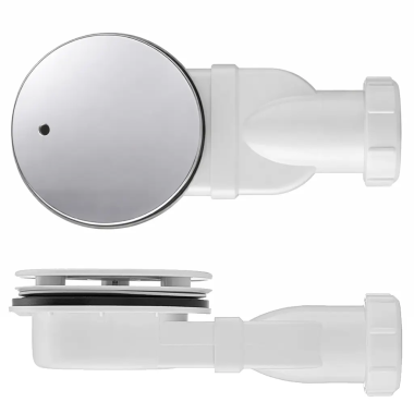 Syfon brodzikowy niski 90mm Slim do niskiego brodzika - SWISS MEYER - CHROM