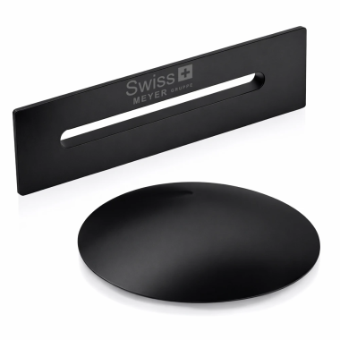 Maskownica przelewu czarna i korek czarny do wanny wolnostojącej SWISS MEYER