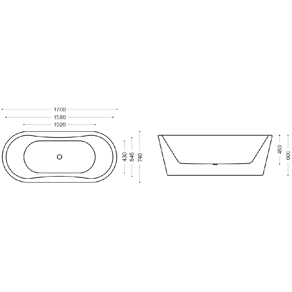 Wanna wolnostojąca z bateriami 170 cm SPA1000 - SWISS MEYER exclusive