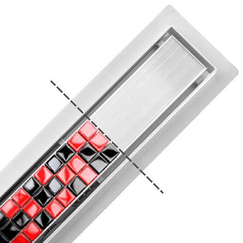 Odpływ liniowy 70 cm - 2w1 pod płytkę - SWISS MEYER