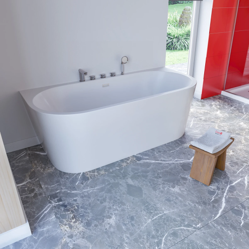 Wanna przyścienna z bateriami 170 cm SPA210 - SWISS MEYER exclusive