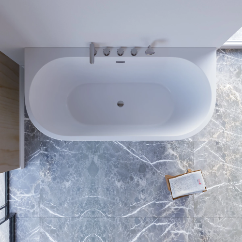 Wanna przyścienna z bateriami 170 cm SPA210 - SWISS MEYER exclusive