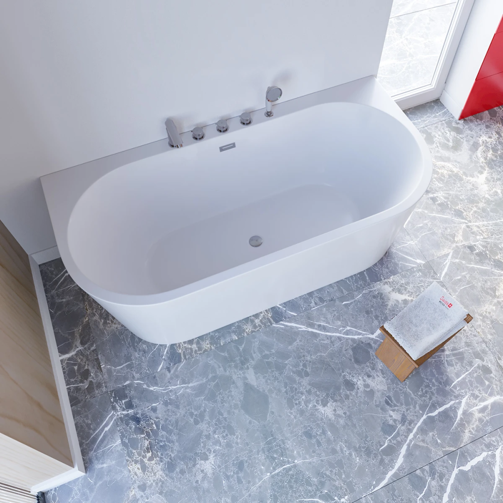 Wanna przyścienna z bateriami 170 cm SPA210 - SWISS MEYER exclusive