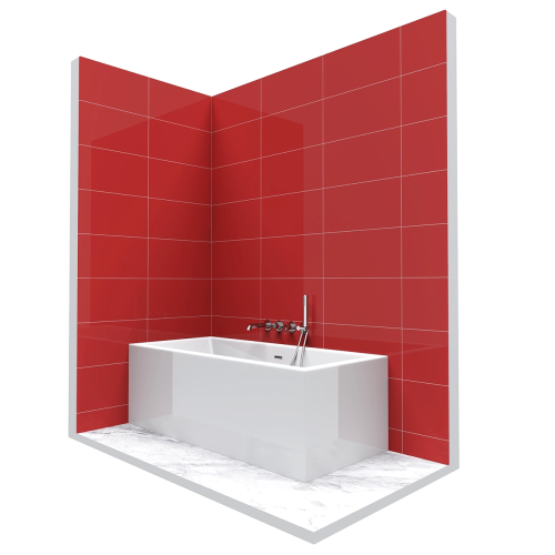 Wanna przyścienna prostokątna 180 cm SPA700 - SWISS MEYER exclusive