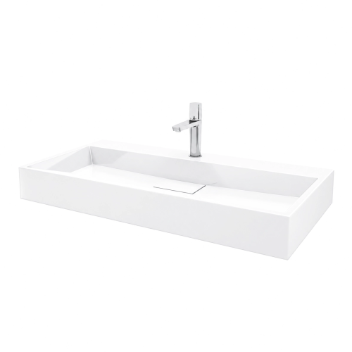 Umywalka nablatowa z konglomeratu - GONO 90 x 46 cm SWISS MEYER