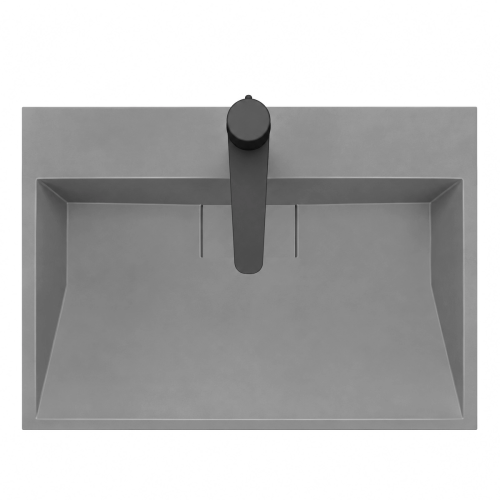 Umywalka nablatowa szara z konglomeratu - GONO 50 x 38 cm SWISS MEYER