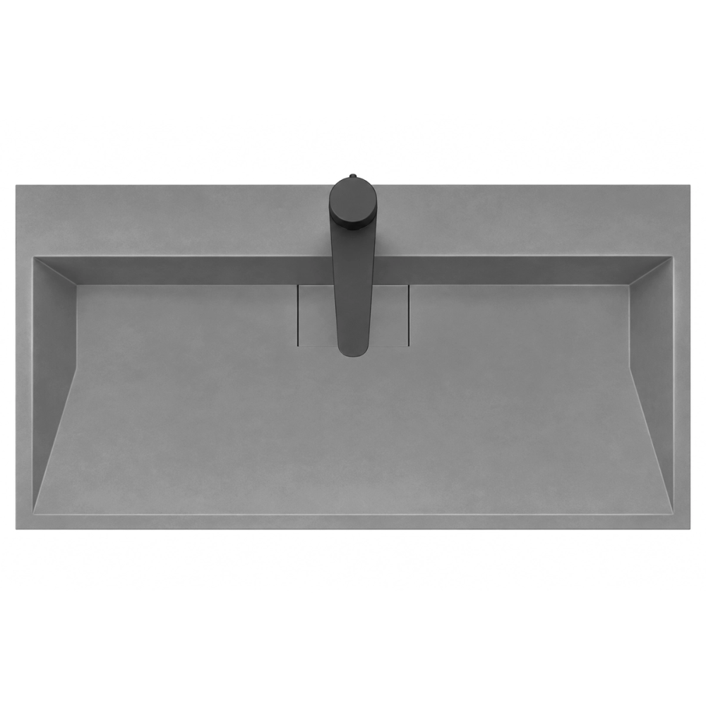Umywalka nablatowa szara z konglomeratu - GONO 70 x 46 cm SWISS MEYER