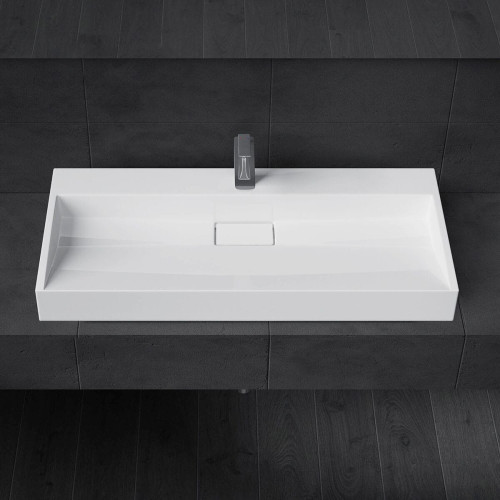 Umywalka nablatowa z konglomeratu - GONO 80 x 46 cm SWISS MEYER