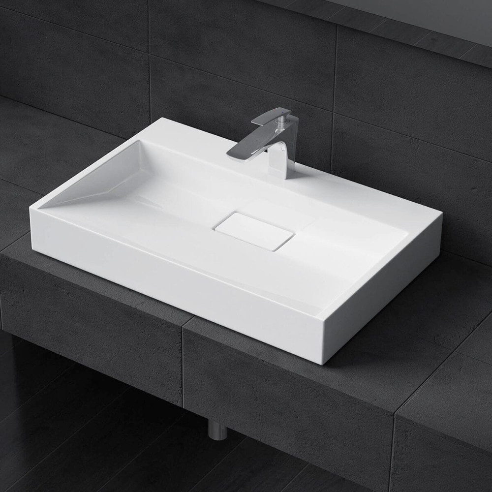 Umywalka nablatowa z konglomeratu - GONO 90 x 46 cm SWISS MEYER