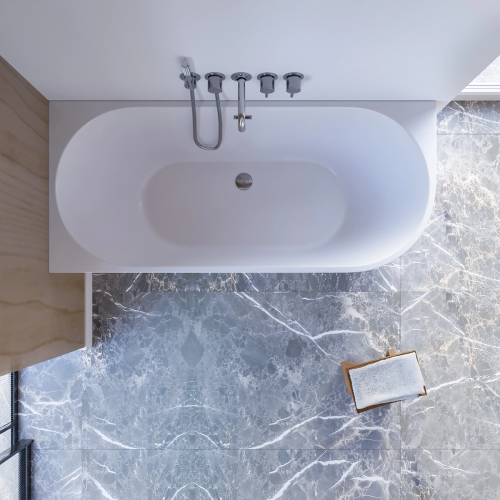 Wanna wolnostojąca przyścienna 170 cm narożna lewa SPA230-L - SWISS MEYER exclusive