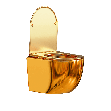 Misa WC podwieszana KATRINA złota – bezrantowa rimless – SWISS MEYER