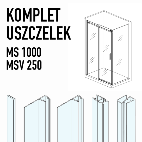 Komplet uszczelek do kabiny MS1000 i drzwi MSV200