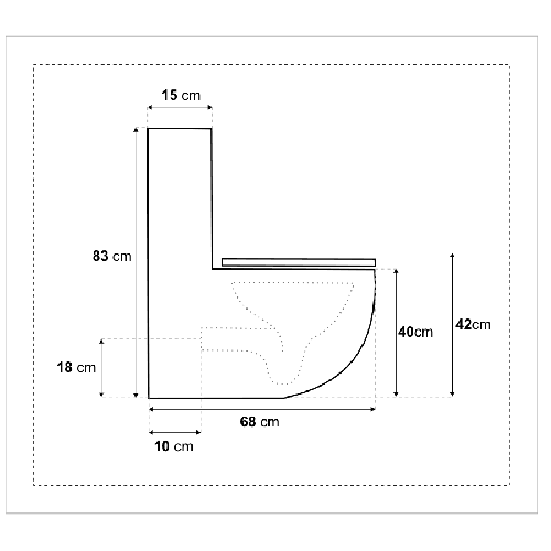 WC Kompakt czarny z deską - rimless, bezkołnierzowy SOLO - SWISS MEYER