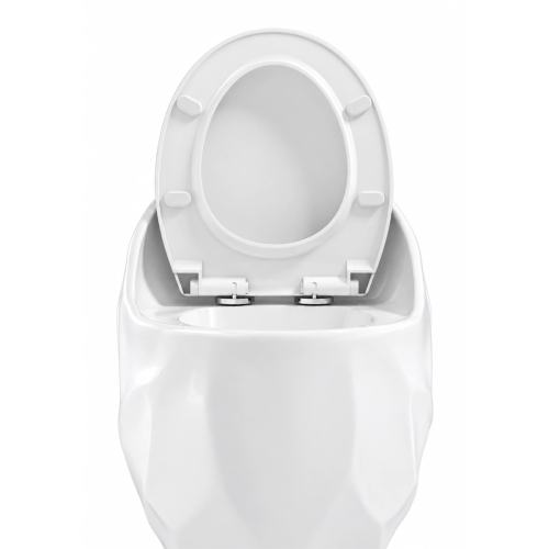 WC Kompakt biały z deską - rimless, bezkołnierzowy ETERNA - SWISS MEYER