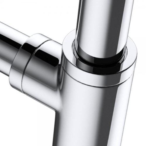 Syfon umywalkowy okrągły mosiężny CHROM